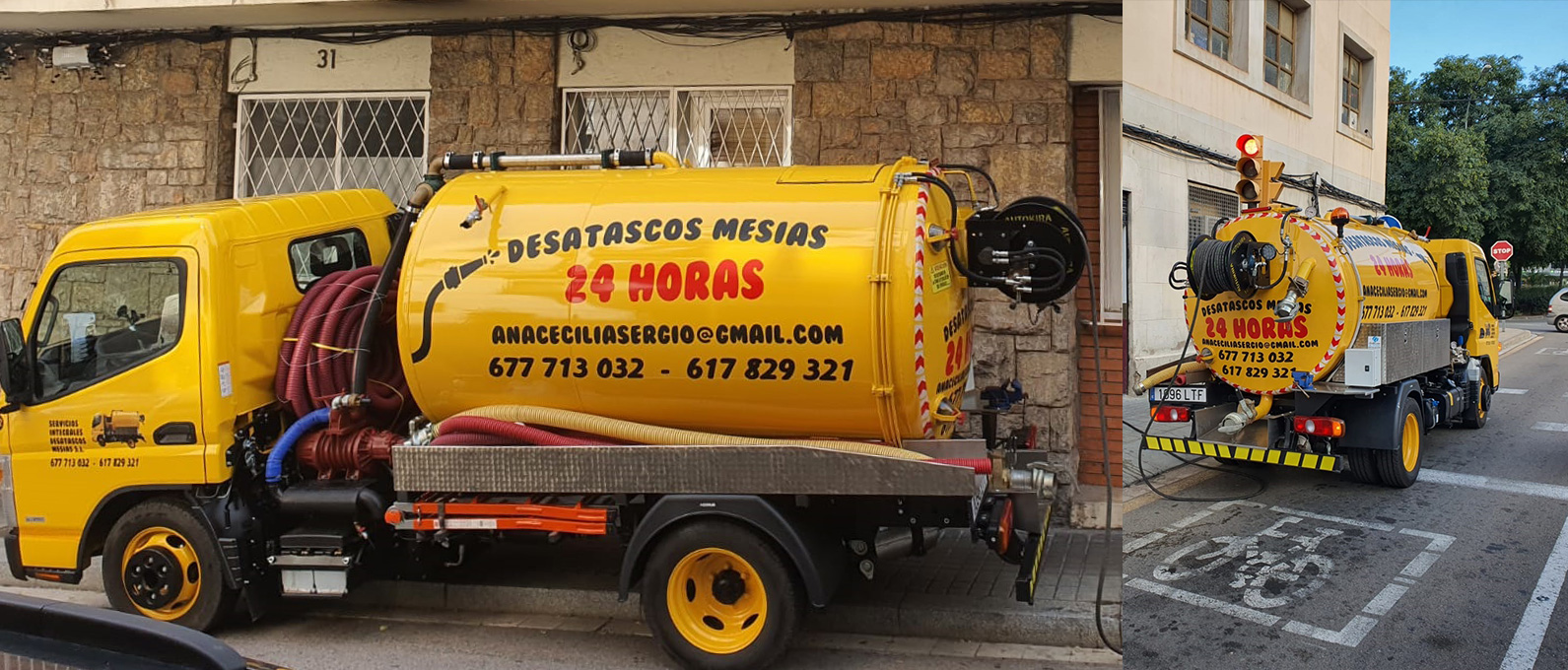 Desatascos urgentes en Barcelona camión cuba