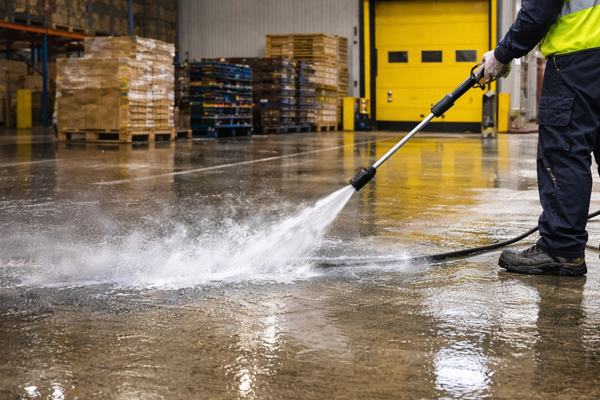 limpieza industrial con agua a presion